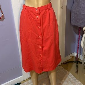 Vintage Candy Red Skirt, Original Belt! By: Valerie Sportswear Ltd.